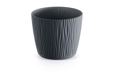 Zdjęcie: Doniczka Sandy antracytowy 11 cm PROSPERPLAST