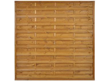 Zdjęcie: Płot pełny Trento 2 R34x44 prosty 180x180 cm złoty dąb SOBEX