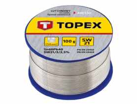 Lut cynowy 60% Sn, drut 1.5 mm, 100 g TOPEX