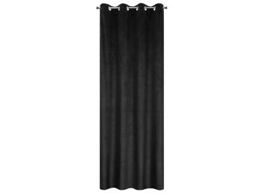Zdjęcie: Zasłona Lili 140x250 cm czarna na przlotkach EUROFIRANY