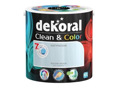 Farba satynowa Clean&Color 2,5 L sucha woda DEKORAL