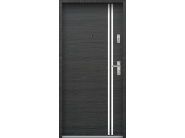 Zdjęcie: Drzwi wejściowe do mieszkań Bastion L-03 Grafit horyzont 80 cm lewe ODP KR CENTER