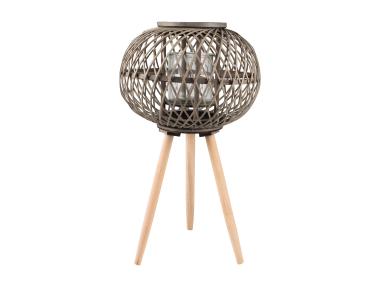 Zdjęcie: Lampion na nóżkach szary 35x35x26/61 cm TIN TOURS