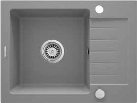 Zlewozmywak Zorba szary metalik granit 1K Z/KO 580x440x164 3,5", space saver DEANTE