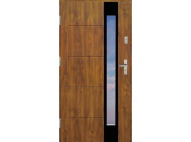 Drzwi zewnętrzne stalowo-drewniane Disting Liberto 13B Dąb złoty 90 cm lewe KR CENTER