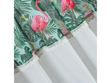 Zdjęcie: Zasłona Botanic 140x250 cm złoto-biała na taśmie EUROFIRANY