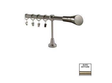 Zdjęcie: Karnisz pojedynczy Valentino fi 19 mm - 240 cm rullo złoto KARWEL