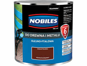 Farba ftalowa do drewna i metalu Ftalonal 0,25 L brązowy półpołysk NOBILES