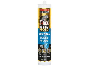 Zdjęcie: Klej montażowy super czysty T-Rex Gold Crystal 290 ml SOUDAL