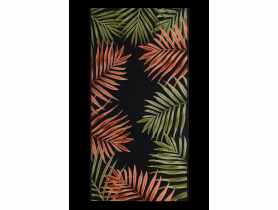 Dywan borneo 80x150 cm liscie brązowe na ciemnym tle INDAVO