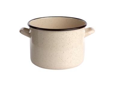 Zdjęcie: Garnek prosty 6,3 L - 22 cm kremowy nakrapiany SILESIA