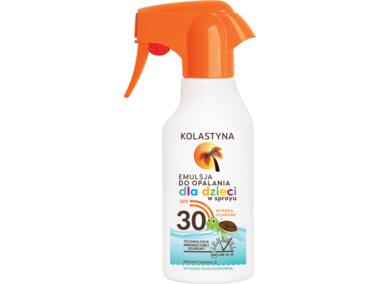 Zdjęcie: Emulsja do opalania dla dzieci w sprayu SPF 30 0,2 L KOLASTYNA