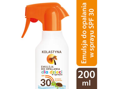 Zdjęcie: Emulsja do opalania dla dzieci w sprayu SPF 30 0,2 L KOLASTYNA