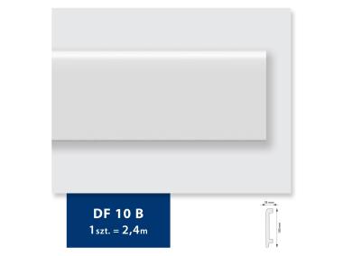 Zdjęcie: Listwa przypodłogowa z polimeru HD 2,4 mb DF10B biała 10x1,9 cm DMS