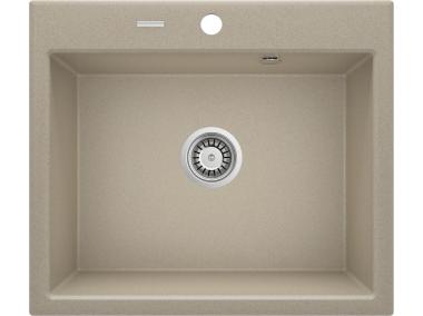 Zdjęcie: Zlewozmywak Andante piaskowy granit 1K 600x520x210, space saver DEANTE