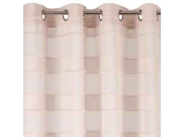 Zdjęcie: Zasłona Polly 140x270 cm różowa na przelotkach EUROFIRANY