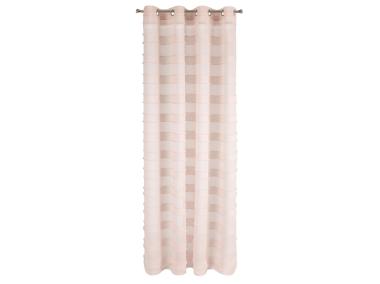 Zdjęcie: Zasłona Polly 140x270 cm różowa na przelotkach EUROFIRANY