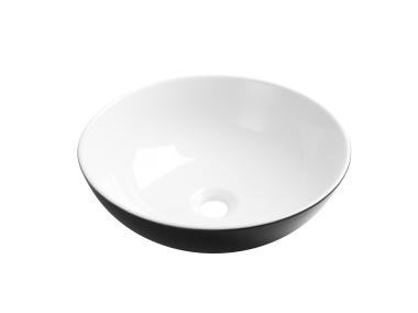 Zdjęcie: Umywalka nablatowa Tinos Trend 39,5 cm czarno-biała INVENA