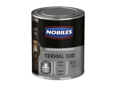 Zdjęcie: Farba silikonowa Termal 500 - 0,7 L srebrna NOBILES