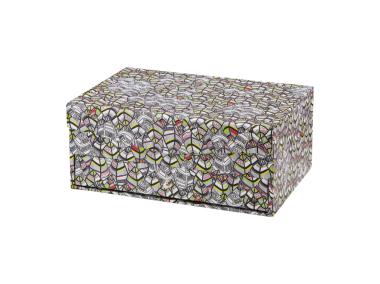 Zdjęcie: Pudełko tekturowe z lusterkiem i szufladką Look 20x14x8 cm piórka AMBITION