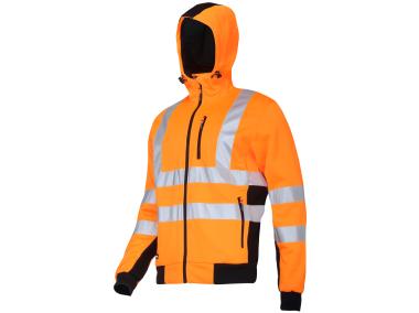Zdjęcie: Bluza ostrzegawcza z kapturem pomarańczowo-czarna, 2XL, CE, LAHTI PRO