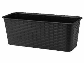 Doniczka balkonowa Rattan 40 cm antracyt VERDENIA