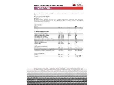Zdjęcie: Folia fundamentowa Hydrofol HDPE 25 cm x 50 mb pozioma PLAST MASTER