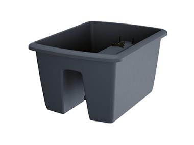 Zdjęcie: Doniczka Respana Railing antracytowy 40 cm PROSPERPLAST