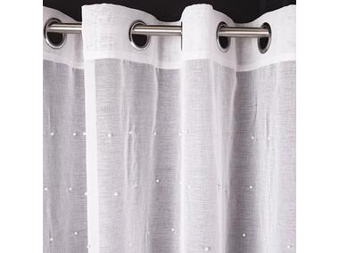 Zdjęcie: Firana z perłami romantic chic light zgaszona biel 140x270 cm CHIC HOME