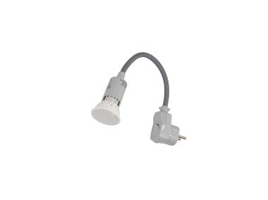 Lampa wtyczkowa z żarówką LED, 1 W, GU10, 250V popielata ORNO