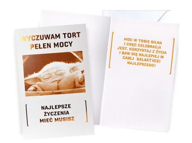 Zdjęcie: Karnet DHS-011 Najlepsze życzenia - Baby Yoda KUKARTKA