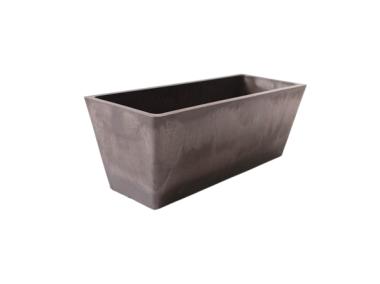 Zdjęcie: Doniczka 35x14x13 cm brązowa prostokątna TIN TOURS