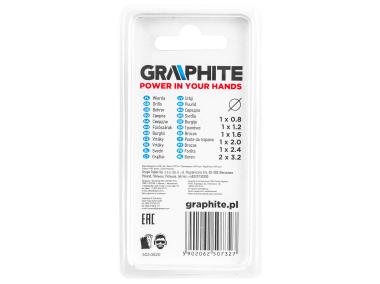Zdjęcie: Wiertła precyzyjne 0.8-3.2 mm, zestaw 7 szt. GRAPHITE