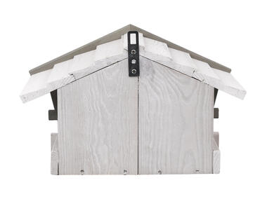 Zdjęcie: Karmnik ze ścianą biały drewniany 39x19x23 cm TIN TOURS