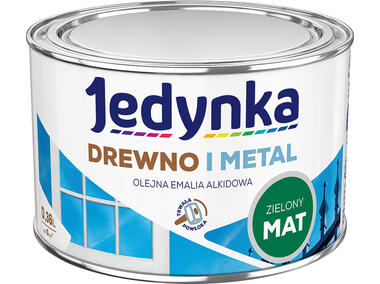 Zdjęcie: Emalia olejno-alkidowa drewno i metal zielony jasny 0,36 L mat JEDYNKA
