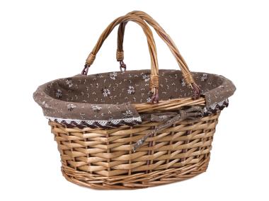 Zdjęcie: Kosz Wiklinowy ze składanymi uchwytami 35x27x15/30 cm TIN TOURS