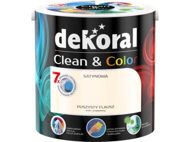 Farba satynowa Clean&Color 2,5 L puszysty flausz DEKORAL