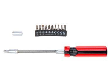 Zdjęcie: Wkrętak z giętkim grotem, zestaw 12 sztuk TOP TOOLS