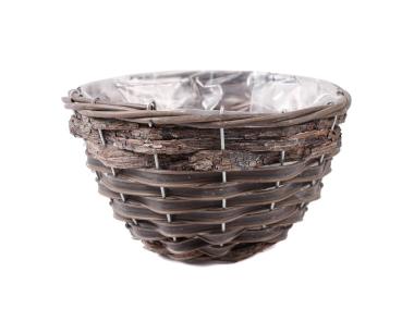 Zdjęcie: Koszyk do obsadzania kwiatami 21x11 cm okragły TIN TOURS