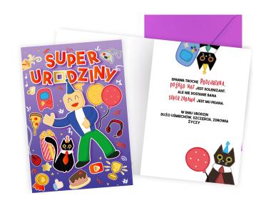 Zdjęcie: Karnet PR-499 Urodziny dziecięce - gra KUKARTKA