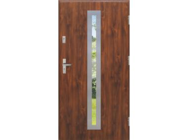 Zdjęcie: Drzwi zewnętrzne stalowo-drewniane Disting Otello 04 Dąb złoty 90 cm prawe zamek listwowy KR CENTER