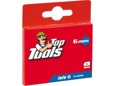 Zdjęcie: Zszywki typ J, 6 mm, 1000 sztuk TOP TOOLS