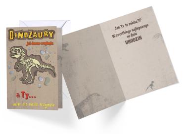 Zdjęcie: Karnet PP-1878 Urodziny dinozaur KUKARTKA