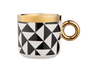 Zdjęcie: Kubek szeroki 350 ml ze złotym uchem Gold Dream dekoracja A ALTOMDESIGN