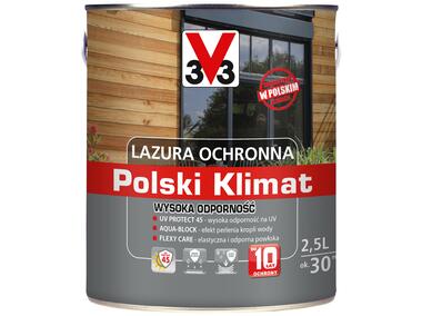 Lazura ochronna Polski Klimat Wysoka Odporność Ciemny orzech 2,5 L V33