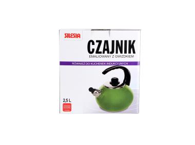 Zdjęcie: Czajnik emaliowany 2,5 L ciemny szary SILESIA