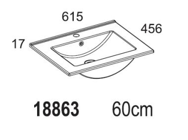 Zdjęcie: Umywalka Kyra 61 cm ELITA