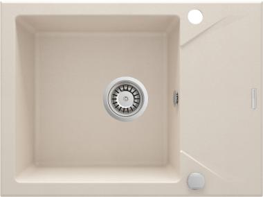 Zdjęcie: Zlewozmywak Evora beż granit 1K Z/KO 590x440x193, space saver DEANTE