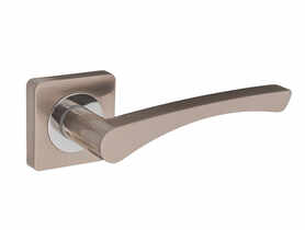 Klamka wewnętrzna Iris DH-88A szyld dzielony kwadratowy chrom+nikiel szczotkowany GAMET BASIC LINE