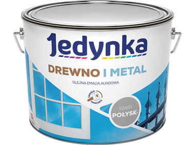 Zdjęcie: Emalia olejno-alkidowa drewno i metal szary jasny 10 L połysk JEDYNKA
